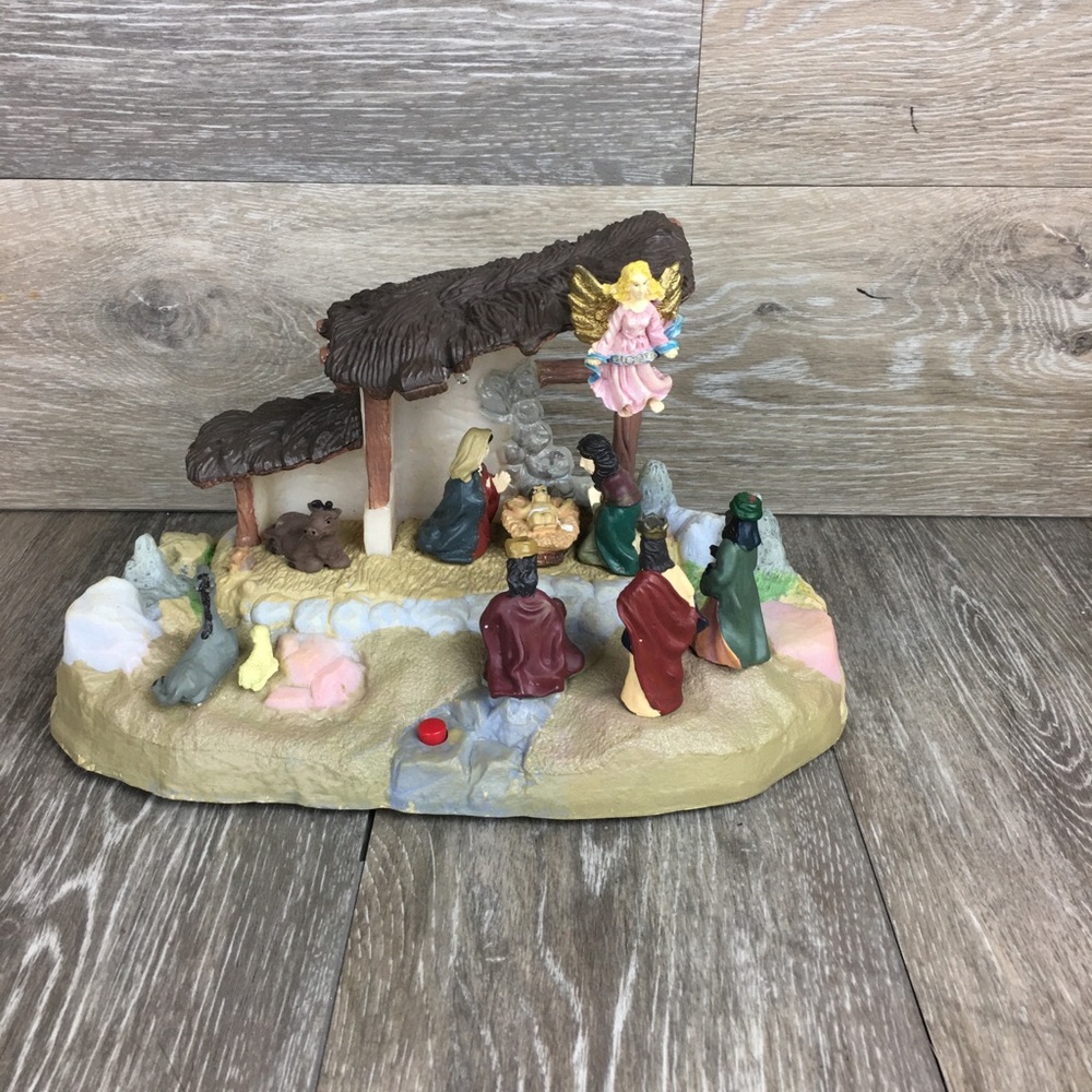 Gemmy Nativity Scene Plastic Light Up Tells The Story Of Jesus